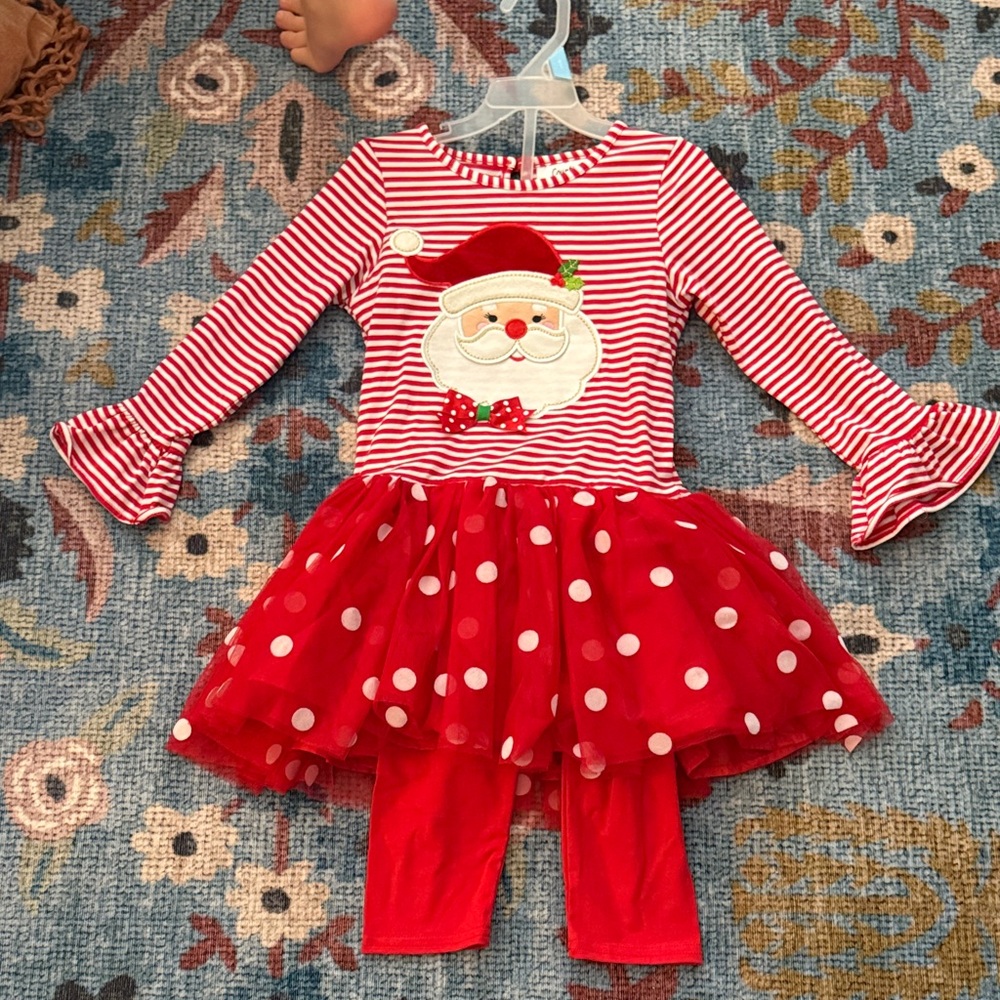 Counting daisies • Santa tutu 2 piece dress set